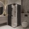 Душевой уголок Niagara Nova NG-2823-34BLACK профиль черный матовый, стекло тонированное, 90x90x195 фото 2