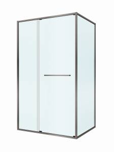 Душевой уголок Cezares LUX-AH-FS-11-120/90-C-GM профиль оружейная сталь, стекло прозрачное, 120x90x195
