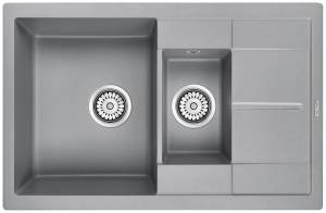 Мойка кухонная Paulmark Feste PM237850-GRM серый металлик