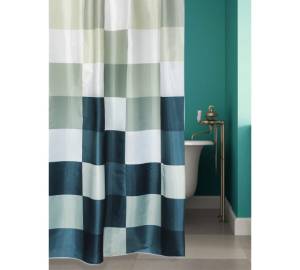 Штора для ванной Bath Plus Rubik'S Cube akch-21288 с кольцами, 180x180, белый, зеленый