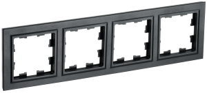 Рамка 4-постовая IEK Brite BR-M42-K02 черный