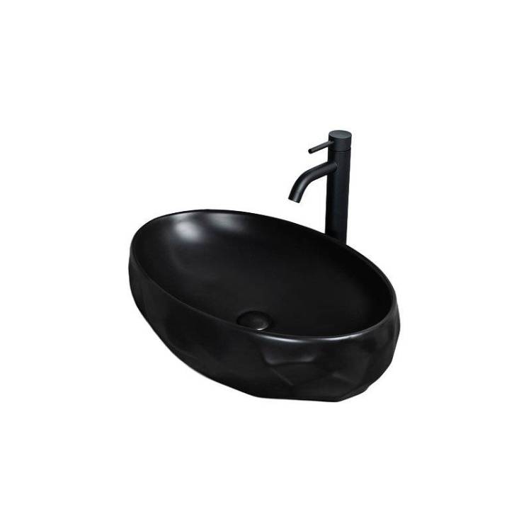 Раковина Gid Lago 53385 Bm9030wx 60 см, черная матовая