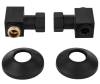 Комплект подключения Secado 4603777442941 3/4"x1/2", квадратный, черный матовый