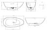 Ванна из искусственного камня Salini Paola S-Stone 160x77, матовая фото 4