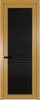 Межкомнатная дверь Profil Doors 1 AGP цвет профиля Золото, стекло безопасное 6 мм мору черный 600x2000