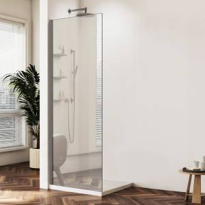 Душевая перегородка Vincea Walk in WS VSW-1HWS900MRGM профиль вороненая сталь, стекло зеркальное, 90x200
