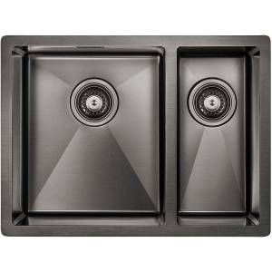 Мойка кухонная Paulmark Annex PM545944-GMR вороненая сталь