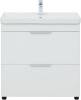 Тумба с раковиной Aquanet Ирис new 80 312429 напольная, два ящика, белый глянец