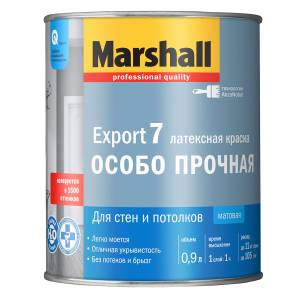 Краска для стен и потолков латексная Marshall Export 7 матовая база BC 0.9 л