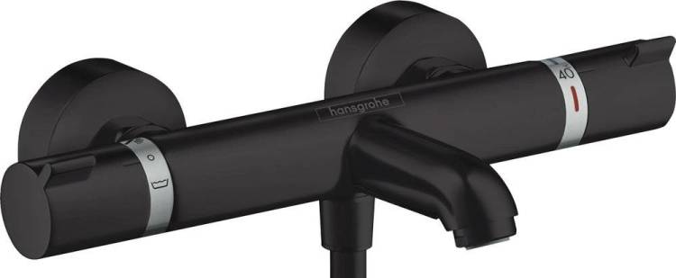 Термостатический смеситель Hansgrohe Ecostat Comfort 13114670 для ванны с душем, матовый черный