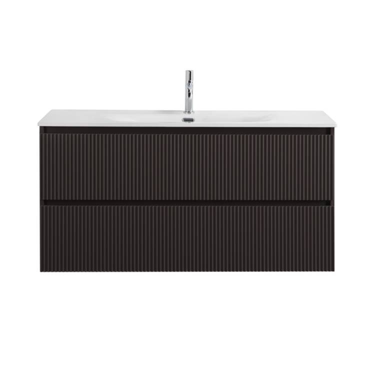 Тумба с раковиной BelBagno Uno 120 Темно-серый матовый, раковина BB-8099-120