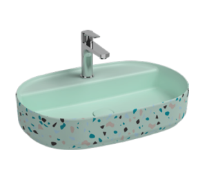 Раковина Isvea Infinity 60 10NF65060SV-2T-TRZ мятно-зеленый матовый, 60x40