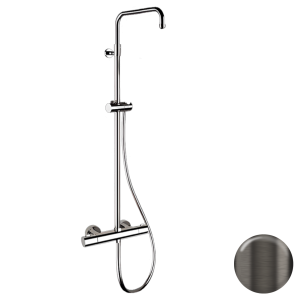 Душевая стойка Remer Elegance EQ32ASSDGM с термостатом, оружейная сталь