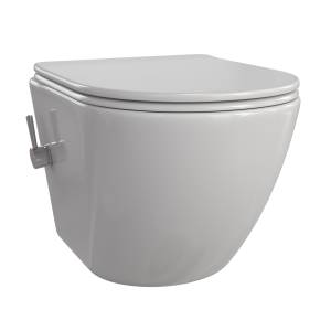 Унитаз подвесной Taliente Amato AM25010+SMcromo безободковый, с микролифтом, белый