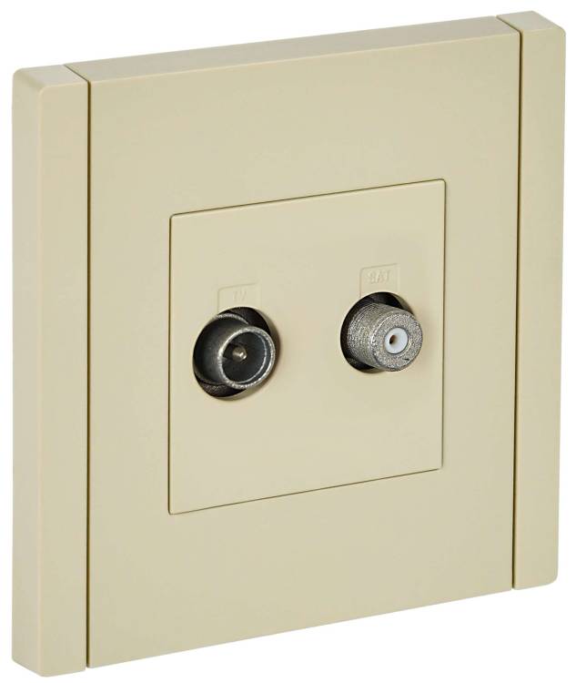 ТВ-розетка TV+SAT IEK Forte&Piano FP-AF20-O-K10 ваниль