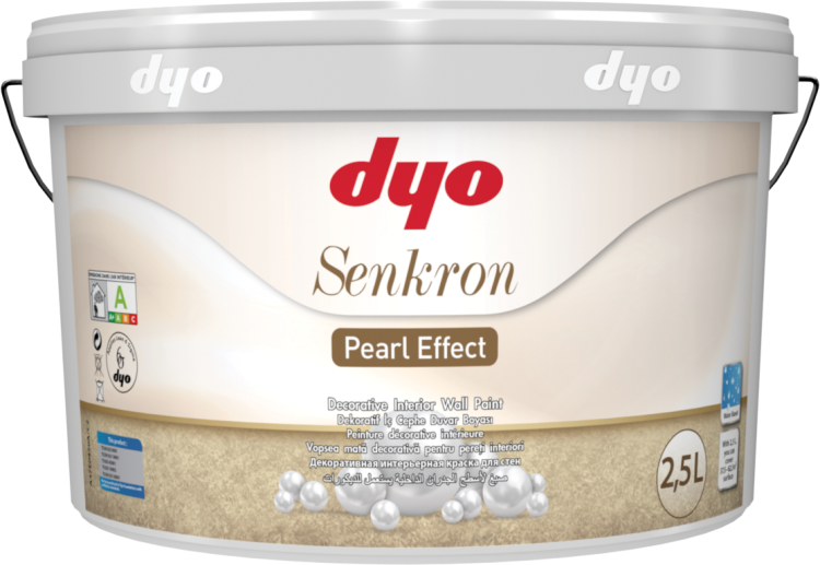 Интерьерная финишная краска с перламутровым эффектом DYO Senkron Pearl 2.5 л