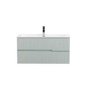 Тумба с раковиной Cezares Duet-N 100 зеленый жемчужный, раковина CZR-8073-100