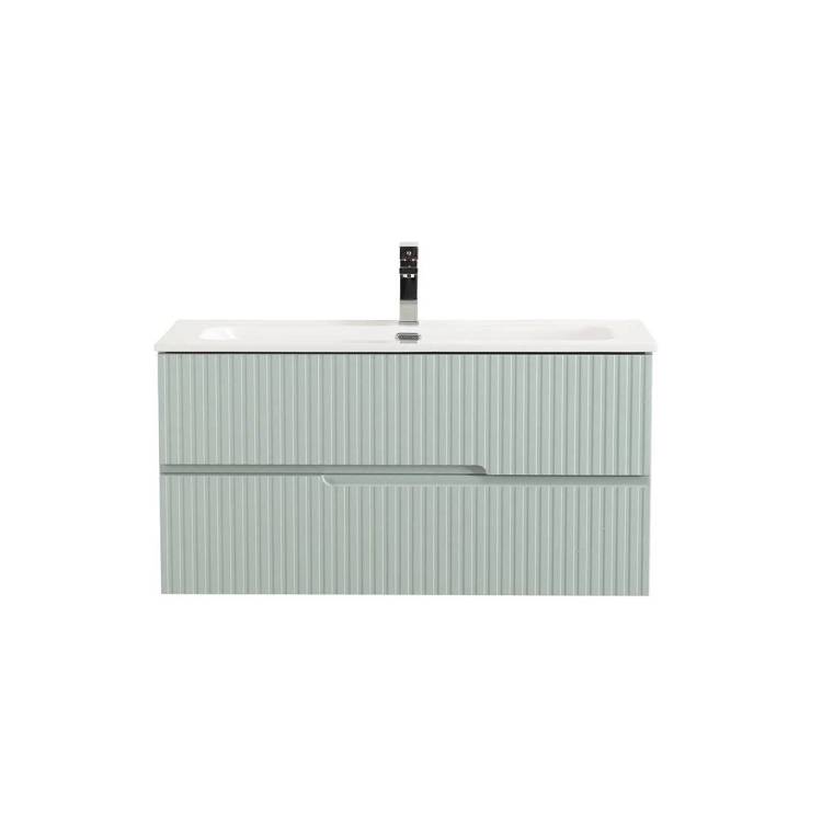 Тумба с раковиной Cezares Duet-N 100 зеленый жемчужный, раковина CZR-8073-100