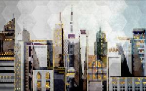 3D Фотообои Artegrafico «Урбанистическая мозаика» UB-003 акварель