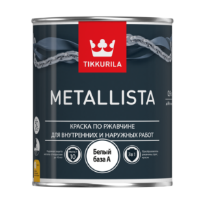TIKKURILA METALLISTA краска по ржавчине 3 в 1, глянцевая, база C (0,4л)