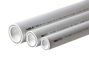 Полипропиленовая труба VALTEC армированная стекловолокном PP-FIBER PN 25, VTp.700.FB25.40, 40 x 6,7 мм