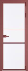 Межкомнатная дверь Profil Doors 2 AX цвет профиля Красный антрацит, стекло безопасное 6 мм монохром белый просветленный 600x2000
