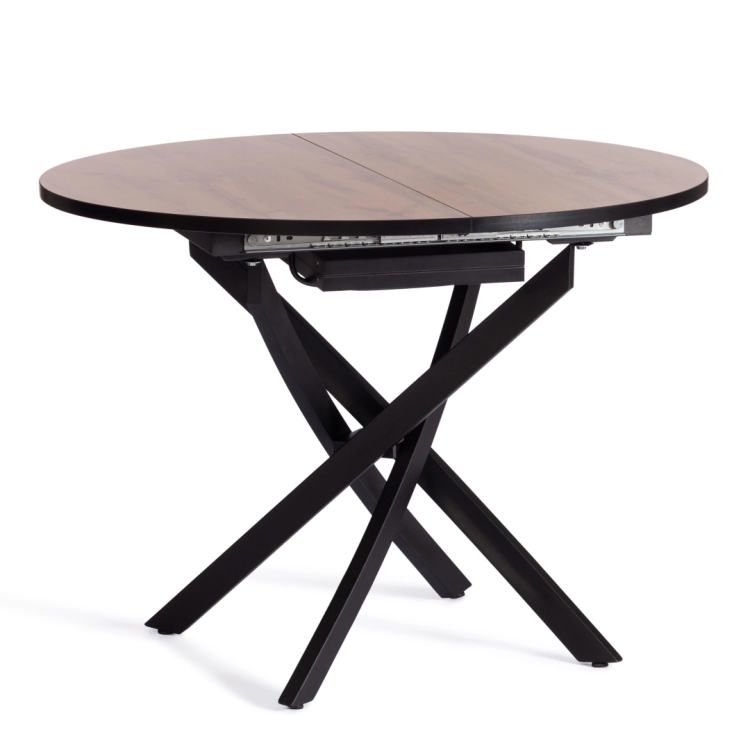 Стол Tetchair Manzana 20617 дуб Вотан, черный 100(130)x100x75