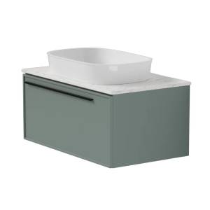 Тумба с раковиной La Fenice Elba Grigio NFNC-01-ELB-G-80-3-M-GG серо-зеленая матовая, 80 см