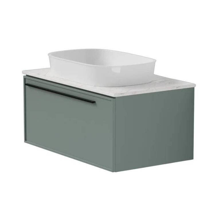 Тумба с раковиной La Fenice Elba Grigio NFNC-01-ELB-G-80-3-M-GG серо-зеленая матовая, 80 см