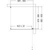 Душевой уголок AQUAme AQM5215-RH-9 900x900x1950мм., стекло 6мм, цвет профиля матовый черный, горизонтальные линии фото 5