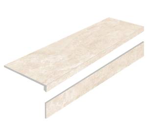 Ступень Staro L Porcelain Step Mystical Charm Crema Matt с подступенником 32x120