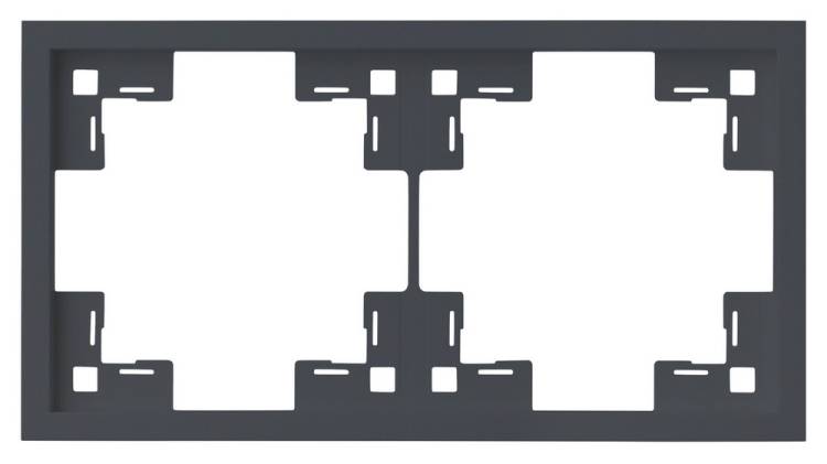 Двухместная рамка Rikett Standart 35820 BT базальт