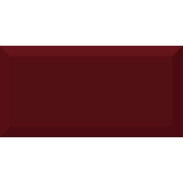 Керамическая плитка Absolut Keramika Monocolor Burdeos Biselado Brillo 10x20