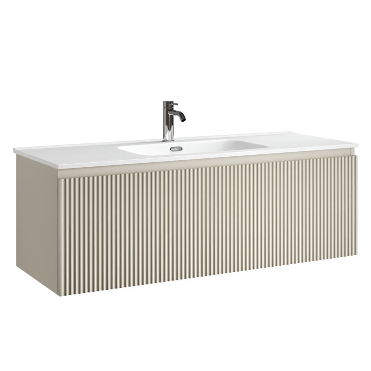 Тумба под раковину Sancos Snob R 1.0 SNR1.0120CE c одним ящиком Soft close, Beige Soft, 119.5x44.5x40.6