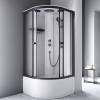 Душевая кабина Am.Pm X-Joy W94C-401A-090BT 90x90, 1/4 круга, профиль матовый черный, стекло прозрачное фото 3