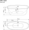 Акриловая ванна Grossman GR-1201 166x75 фото 3