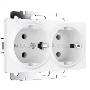 Розетка двойная с заземлением Werkel Встраиваемые механизмы W1172061