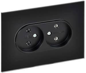 Розетка 2-местная IEK Skandy SK-R20-10-K02 черный