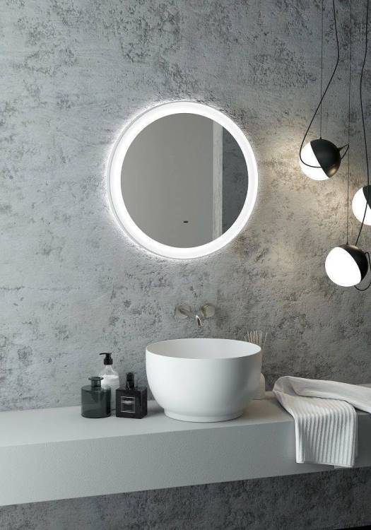 Зеркало с подсветкой Art&Max Napoli AM-Nap-600-DS-F-White