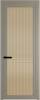 Межкомнатная дверь Profil Doors 1 AGP цвет профиля Никель матовый, стекло безопасное 6 мм мору золото 700x2000