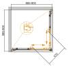 Душевой уголок Cezares GIUBILEO-A-2-90-SCORREVOLE-CP-G профиль золото, стекло прозрачное, 90x90x195 фото 2