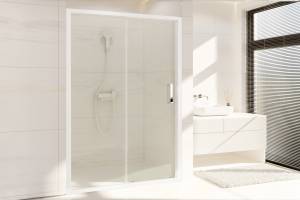 Душевая дверь в нишу Royal Bath Accord RB165HS-T профиль белый, стекло прозрачное, 165x200