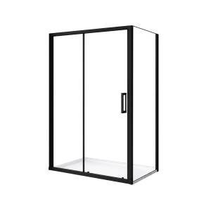Душевой уголок Royal Bath Accord RB7100HPS-T-BL профиль черный, стекло прозрачное, 100x70x200