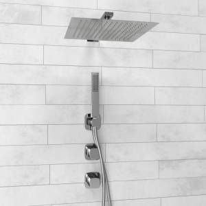 Душевой комплект Wasserkraft Naab A8651.312.090.118.326.087.103 встраиваемый, с верхней душевой насадкой и лейкой, хром
