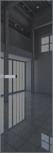 Межкомнатная дверь Profil Doors 1 AGN цвет профиля Серебро, стекло безопасное 4 мм зеркало серое 700x2000