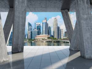 3D Фотообои Artegrafico «Мегаполис в холодных тонах» T069 акварель