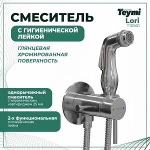 Гигиенический душ Teymi Lori T10501 хром глянцевый