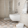 Унитаз подвесной D&K Munchen DT1566516 безободковый сиденье микролифт белый фото 4
