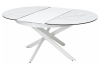 Стол Woodville Trento 368774 high gloss statuario белый мрамор глянцевый/керамика/белый 120(170)x120x76 фото 4