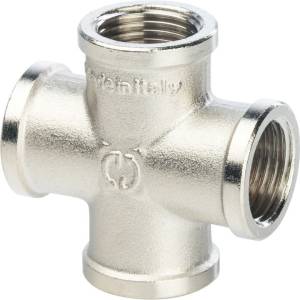 Крестовина Stout никелированная, с внутренней реьбой 3/4, арт. SFT-0031-000034